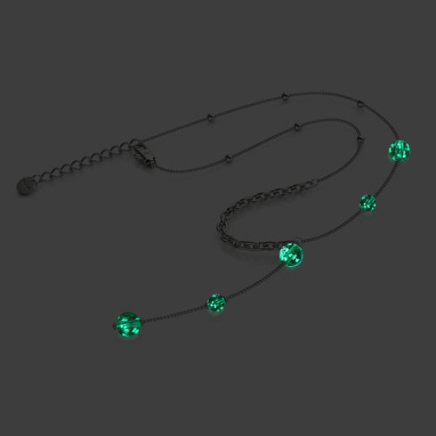 Lilac | Silver | Firefly Glass Cascade Double Pendant